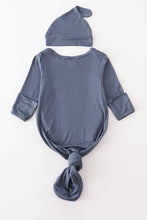 Blue bamboo baby 2pc gown