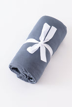Navy baby bamboo swaddle blanket