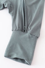 Charcoal bamboo zipper 2pc baby romper