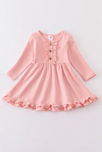 Pink ruffle button down dress - ARIA KIDS