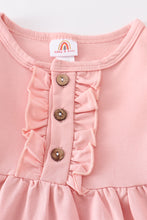Pink ruffle button down dress - ARIA KIDS