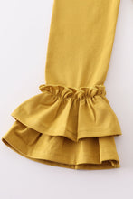 Mustard ruffle double layered pants - ARIA KIDS