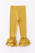 Mustard ruffle double layered pants - ARIA KIDS