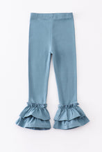 Turquoise ruffle double layered pants - ARIA KIDS