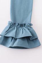 Turquoise ruffle double layered pants - ARIA KIDS