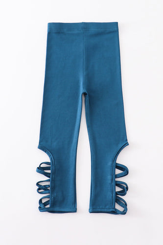 Blue hollow out legging - ARIA KIDS