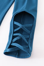 Blue hollow out legging - ARIA KIDS