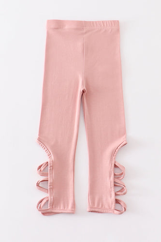 Pink hollow out legging - ARIA KIDS