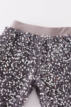 Grey sequin girl pants