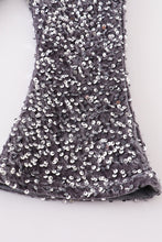 Grey sequin girl pants