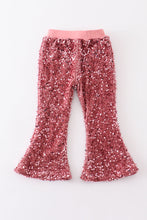 Rose sequin girl pants