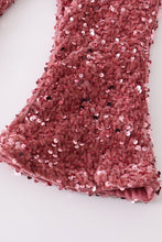 Rose sequin girl pants