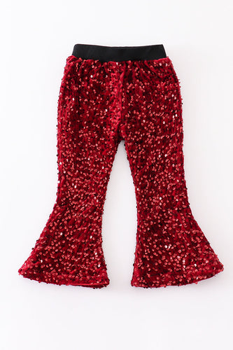 Maroon sequin girl pants
