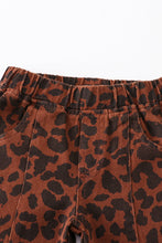 Leopard print girl open front jeans - ARIA KIDS