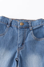 Navy bell girl denim jeans