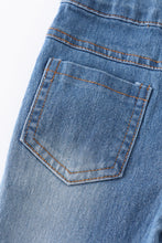 Navy bell girl denim jeans