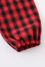 Red plaid ruffle girl dress - ARIA KIDS