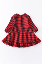 Red plaid ruffle girl dress - ARIA KIDS