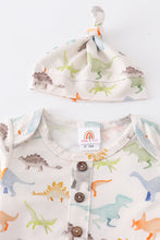 Dinosaur print bamboo baby gown set - ARIA KIDS