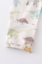 Dinosaur print bamboo baby gown set - ARIA KIDS