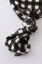 Black plaid bamboo baby gown set - ARIA KIDS