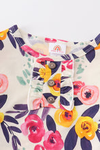 Pink & mustard floral print bamboo pajamas set - ARIA KIDS
