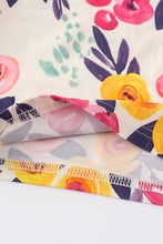 Pink & mustard floral print bamboo pajamas set - ARIA KIDS