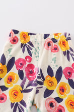 Pink & mustard floral print bamboo pajamas set - ARIA KIDS