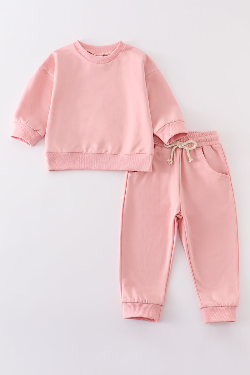 Peach sweatshirt & pants set - ARIA KIDS