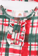 Green plaid hairband baby gown - ARIA KIDS