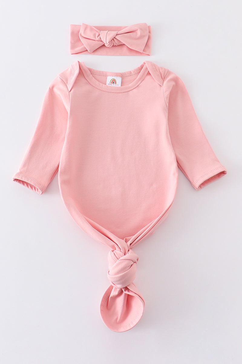Pink head band baby gown - ARIA KIDS