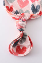 Valentine's day heart print head band baby gown - ARIA KIDS