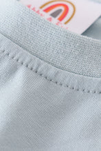 Blue blank basic t-shirt Adult Kids and baby bubble - ARIA KIDS