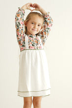 Premium Green floral print swiss dot dress - ARIA KIDS