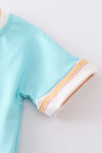 Blue rainbow baby boy romper - ARIA KIDS