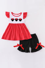 Red charactor embroidery ruffle girl set - ARIA KIDS