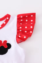 Red charactor embroidery ruffle girl set - ARIA KIDS
