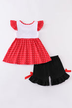 Red charactor embroidery ruffle girl set - ARIA KIDS