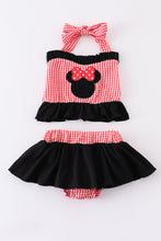 Pink charactor seersucker embroidery girl swimwear set - ARIA KIDS