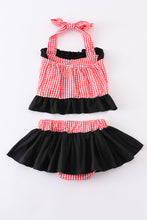 Pink charactor seersucker embroidery girl swimwear set - ARIA KIDS