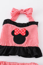 Pink charactor seersucker embroidery girl swimwear set - ARIA KIDS