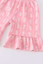 Pink floral print ruffle girl set - ARIA KIDS