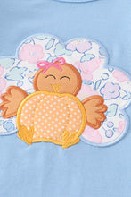 Blue turkey thanksgiving ruffle girl set - ARIA KIDS