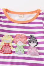 Stripe witches embroidery girl romper - ARIA KIDS