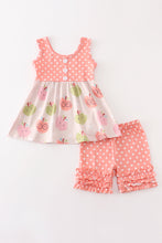 Pink back to school apple print girl set - ARIA KIDS