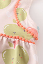 White back to school apple print dress - ARIA KIDS