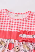 Red apple pencil print girl set