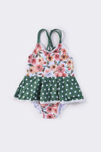 Floral print girl one-piece swimsuit - ARIA KIDS