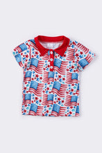 Patriotic flag print boy shirt - ARIA KIDS