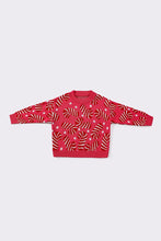 Pink christmas candy cane girl sweater - ARIA KIDS